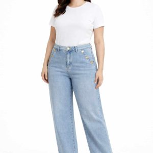 Vaquero Wide Leg Botones