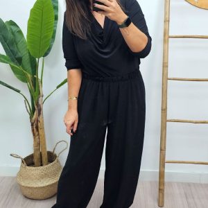 Pantalon Bombacho Crep Negro