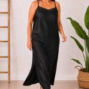 Vestido Raso Negro