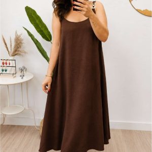Vestido Hebilla Marron