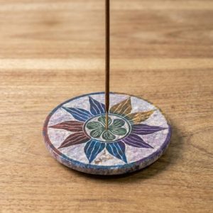 Porta Incienso Piedra Flor