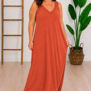 Vestido Lencero Teja