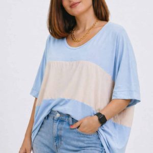 Top Bicolor Celeste