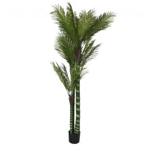Palmera Artificial Grande de Polietileno con Base de Cemento