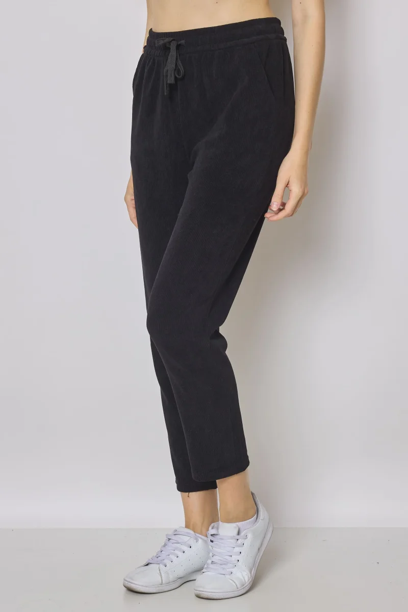 Jogging noir pantalon cigarette - Imagen 3