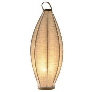 Lámpara de Pie Farol Lino Natural y Cuerda Orgánica