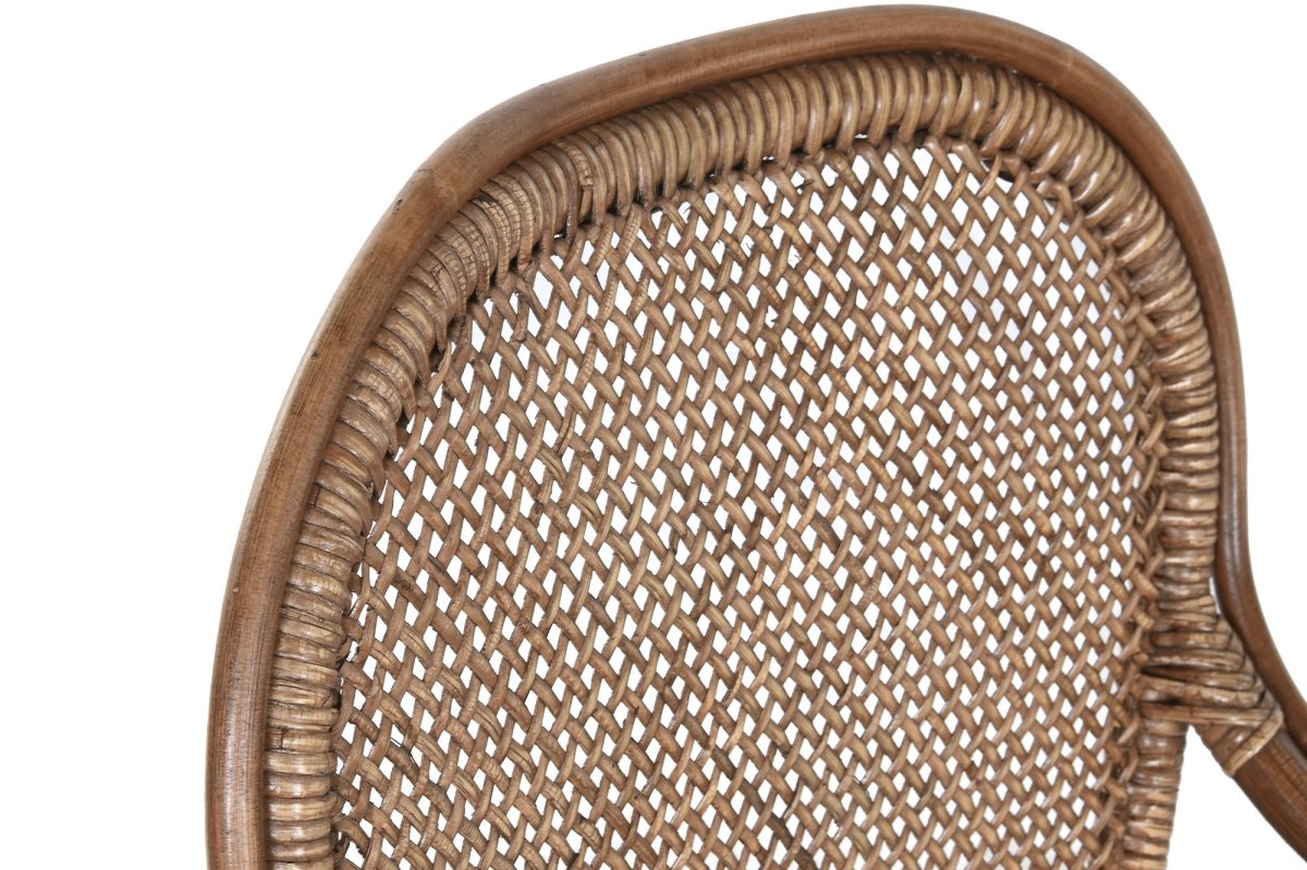 Sillón de Ratán con Brazos y Cojín Crema – Ana Faura - Imagen 6