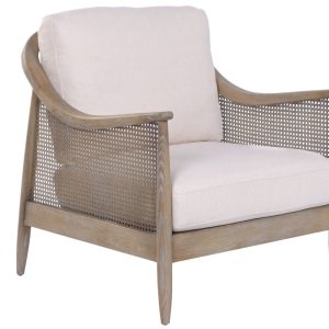 Butaca de Fresno y Lino con Rejilla, Colección Serenity
