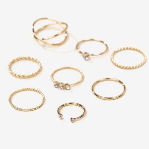 Pack anillos dorados