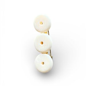 Broche Triple Hueso Veteado y Dorado – Elegancia Sevilla