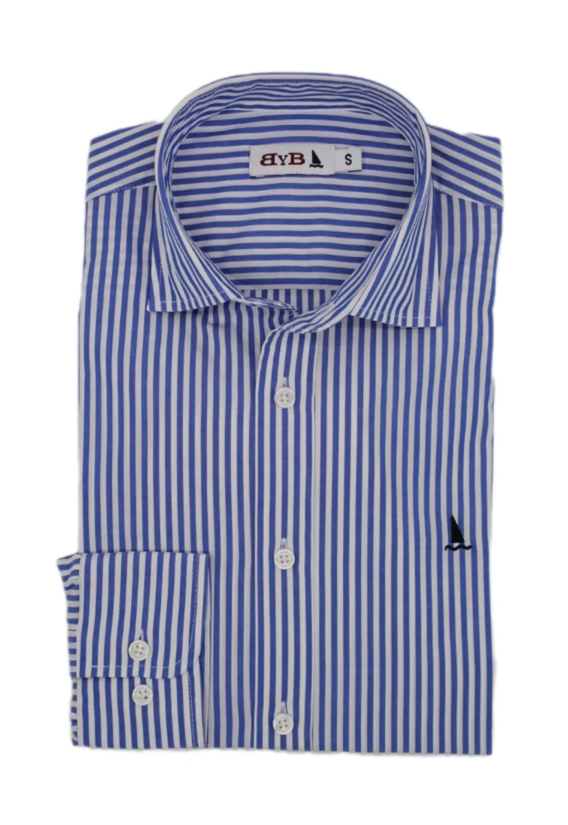 CAMISA RAYAS AZULÓN Y BLANCA - Imagen 2