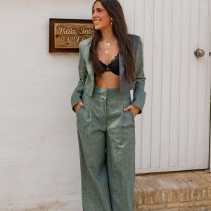 Pantalón Lino Oasis Verde
