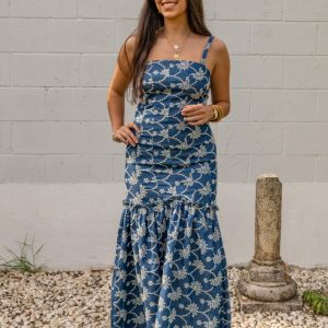Vestido Vaquero Dalia con Volante Bordado