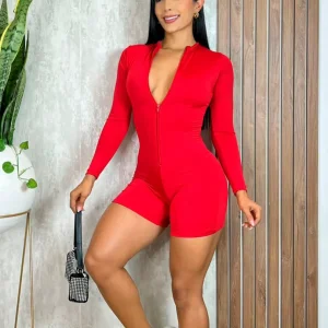 Enterizo Short Manga Larga