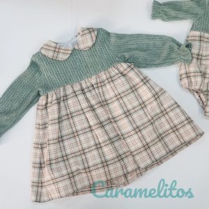 VESTIDO CUADROS VERDES LORMIRAL