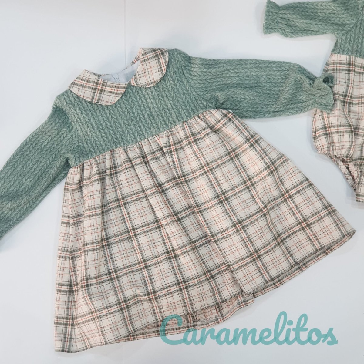 VESTIDO CUADROS VERDES LORMIRAL