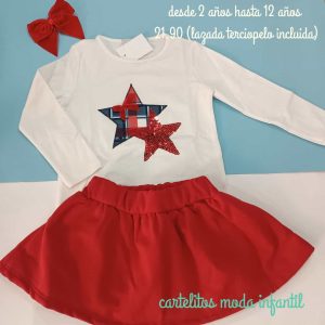 Conjutno falda trapitos navidad