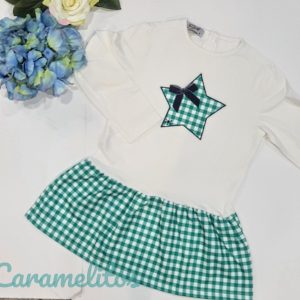 Vestido estrella cuadros trapitos