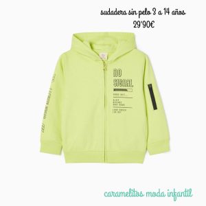 Sudadera fluor zippy niño