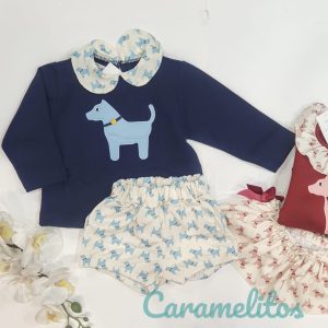 Conjunto bebe niño trapitos perrito