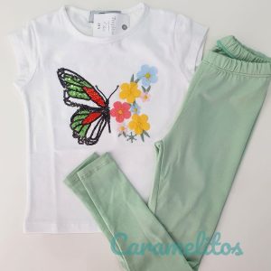 Conjunto algodon mariposa