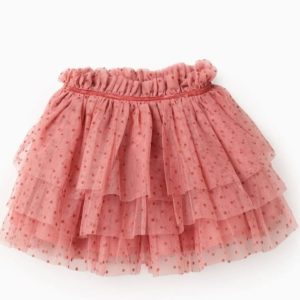 Falda de tul rosa con topos Ref. ZKGAP0403_25015