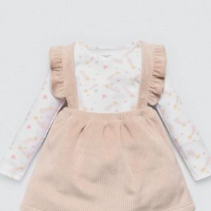 Conjunto falda peto beige y camiseta estampada – Isabel Mora