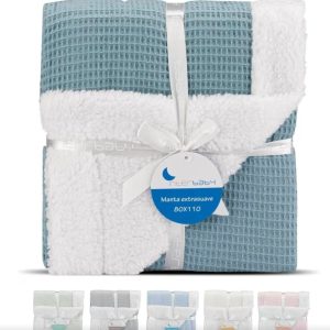 Manta bebé waffle extrasuave Interbaby 80×110