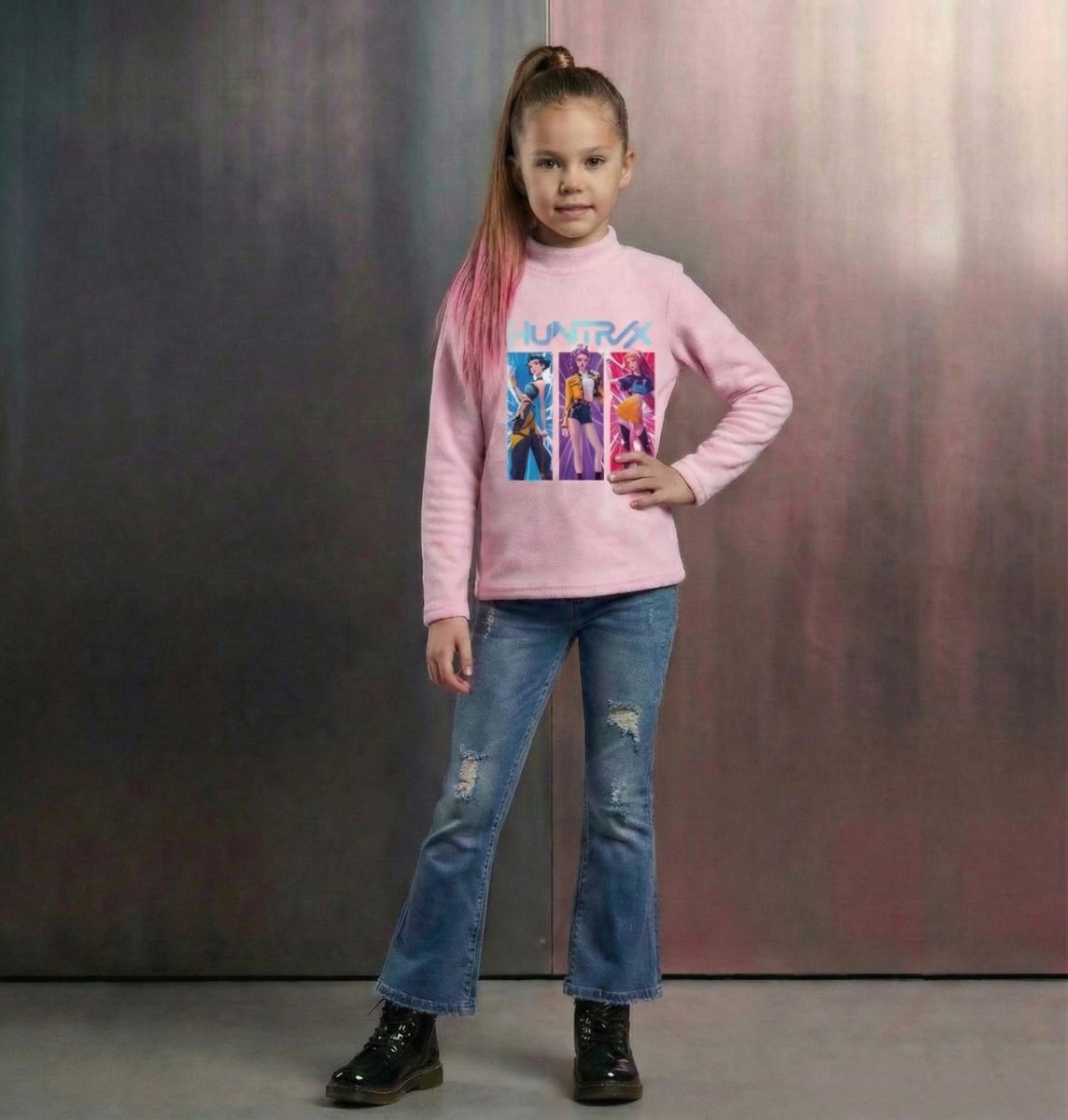 Camiseta polar niña Huntrix rosa - Imagen 3