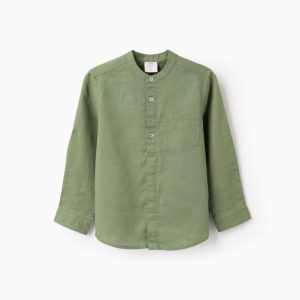 Camisa Lino cuello mao verde Zippy ZKBAP0302_26008