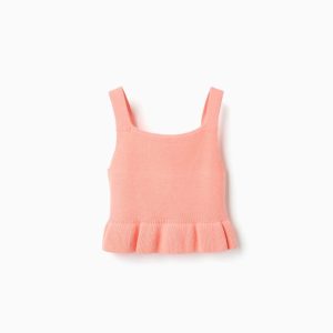 Top de punto coral con volante Zippy ZKGAP0202_26008