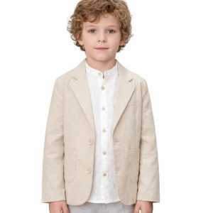 Americana niño beige clásica
