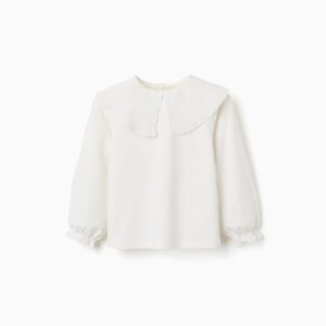 Camiseta Zippy cruda con cuello bordado Ref. 0303_26077