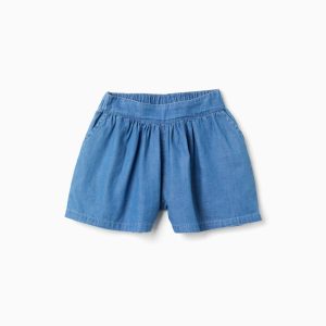 Short denim azul niña ligero y cómodo ZKGAP0402_26019
