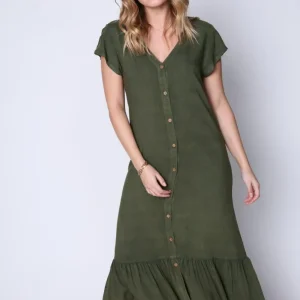 Vestido Fran Verde Militar Eclipse