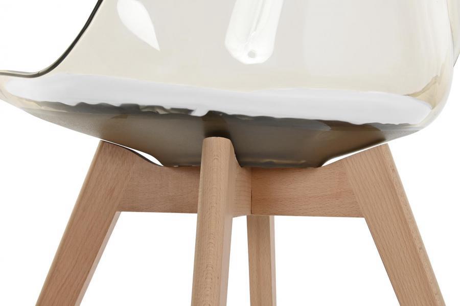 Silla Diseño Transparente PVC y Madera de Abedul - Imagen 7