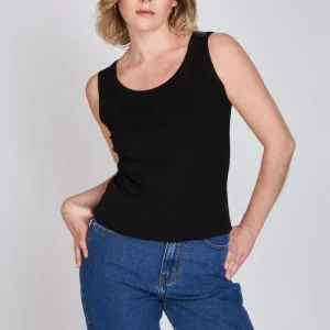 Polera Musculosa Rib Lara Negro Eclipse