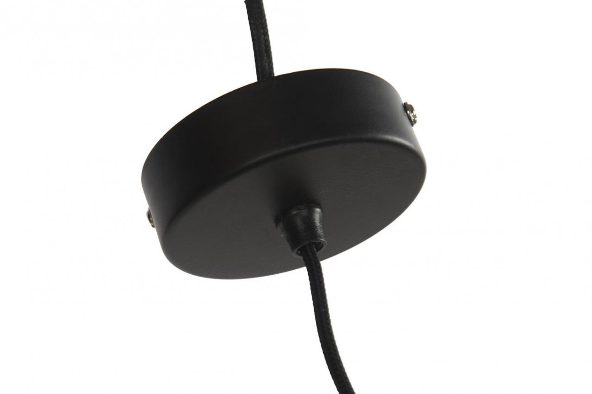 Lámpara Colgante de Techo Yute y Metal Negro - Imagen 6