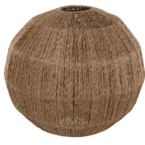 Pantalla Lámpara Esfera Yute Natural Trenzada
