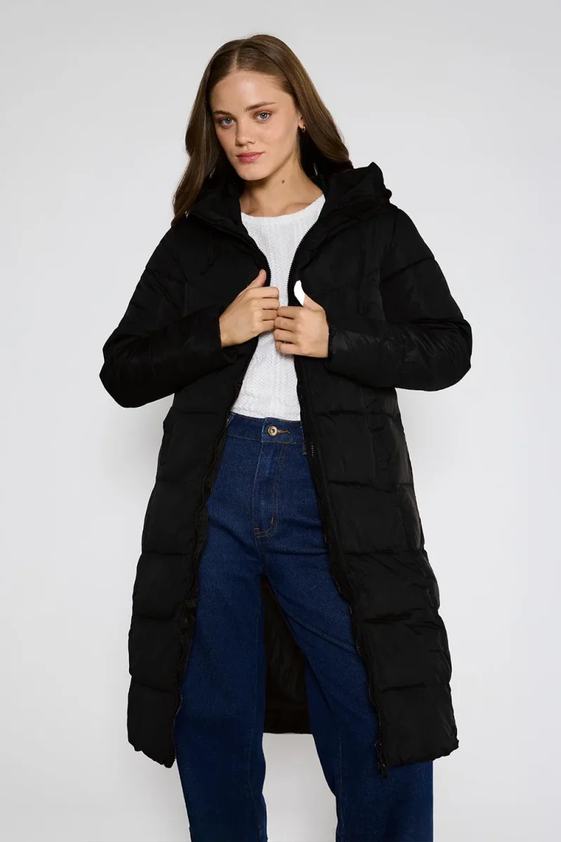 Parka Larga Antonia Negra - Imagen 3