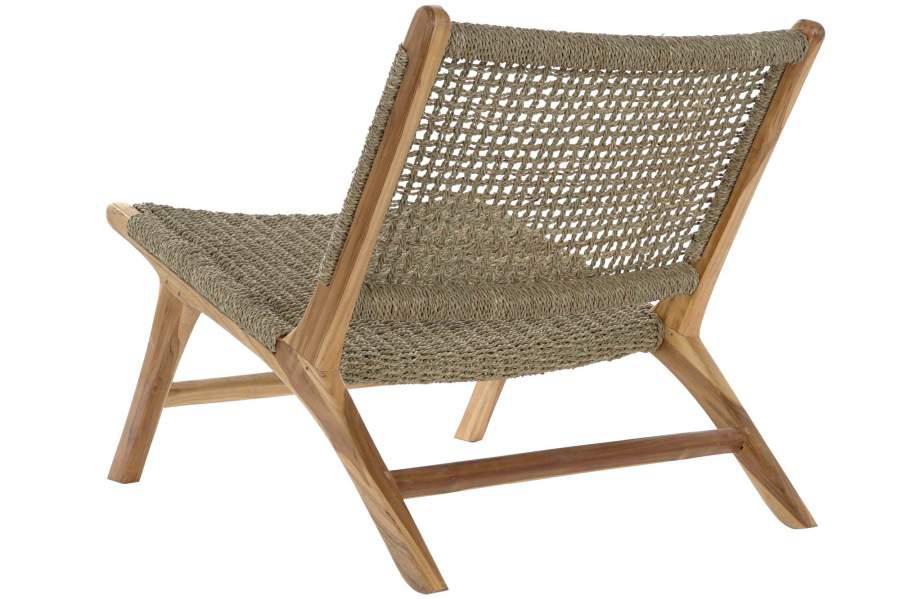 Butaca teca ratán marrón (65 cm) - Imagen 6