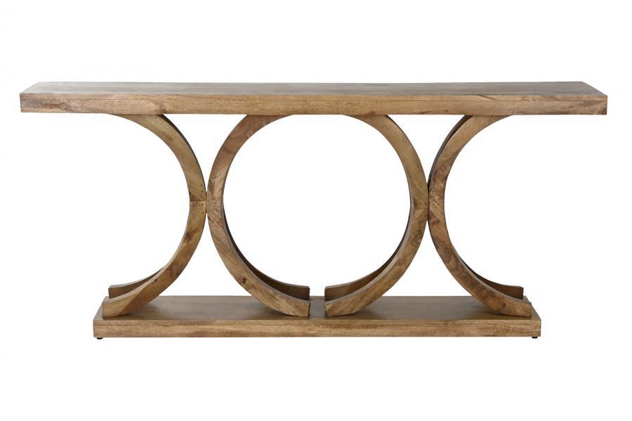 Consola de Madera de Mango con Diseño Circular - Imagen 5
