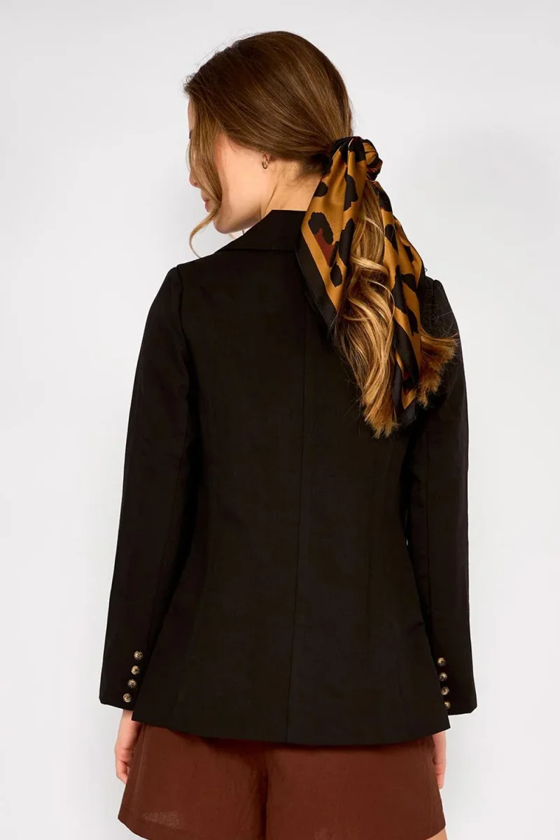 Blazer Lino Amara Negro - Imagen 3