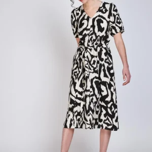 Vestido Largo Tere Estampado Negro/Blanco Woman by Eclipse