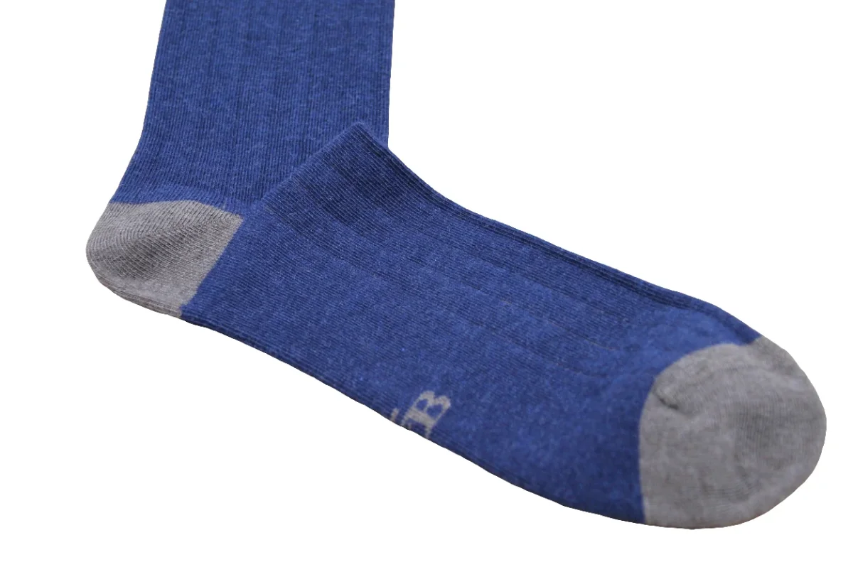 CALCETINES LARGOS CANALÉ AZUL MARINO - MARRÓN - Imagen 4