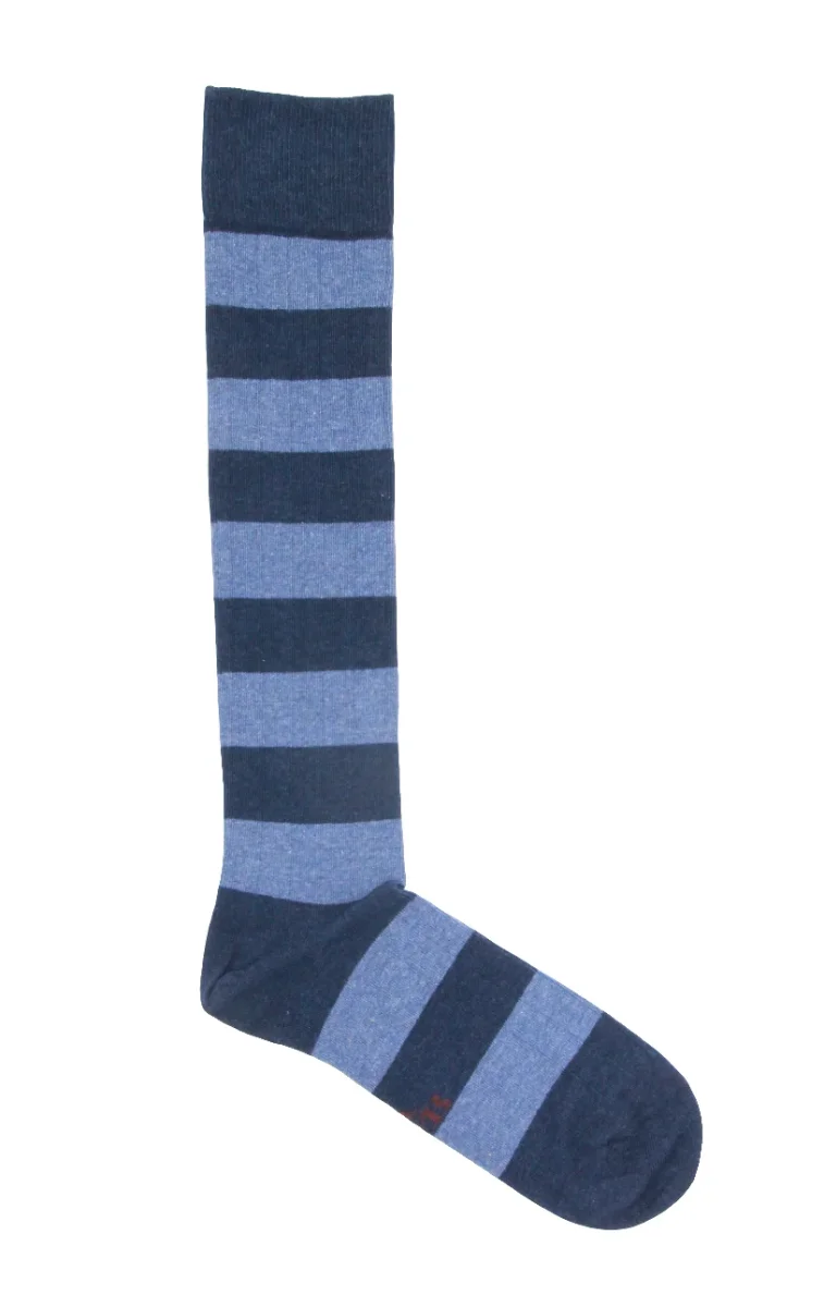 CALCETINES LARGOS CANALÉ RAYAS AZULES - Imagen 2