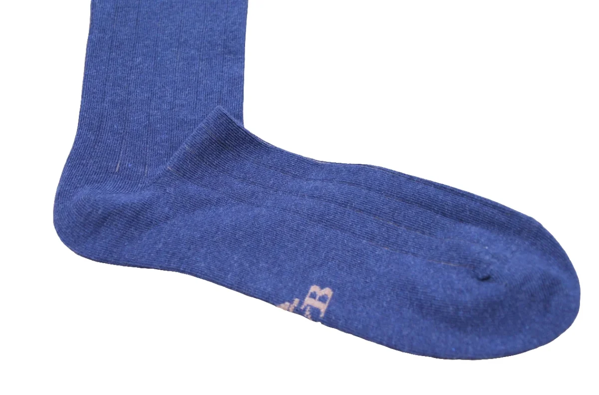 CALCETINES LARGOS CANALÉ AZUL MARINO - BEIGE - Imagen 4