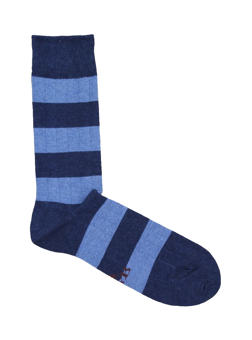 CALCETINES CANALÉ RAYAS AZULES