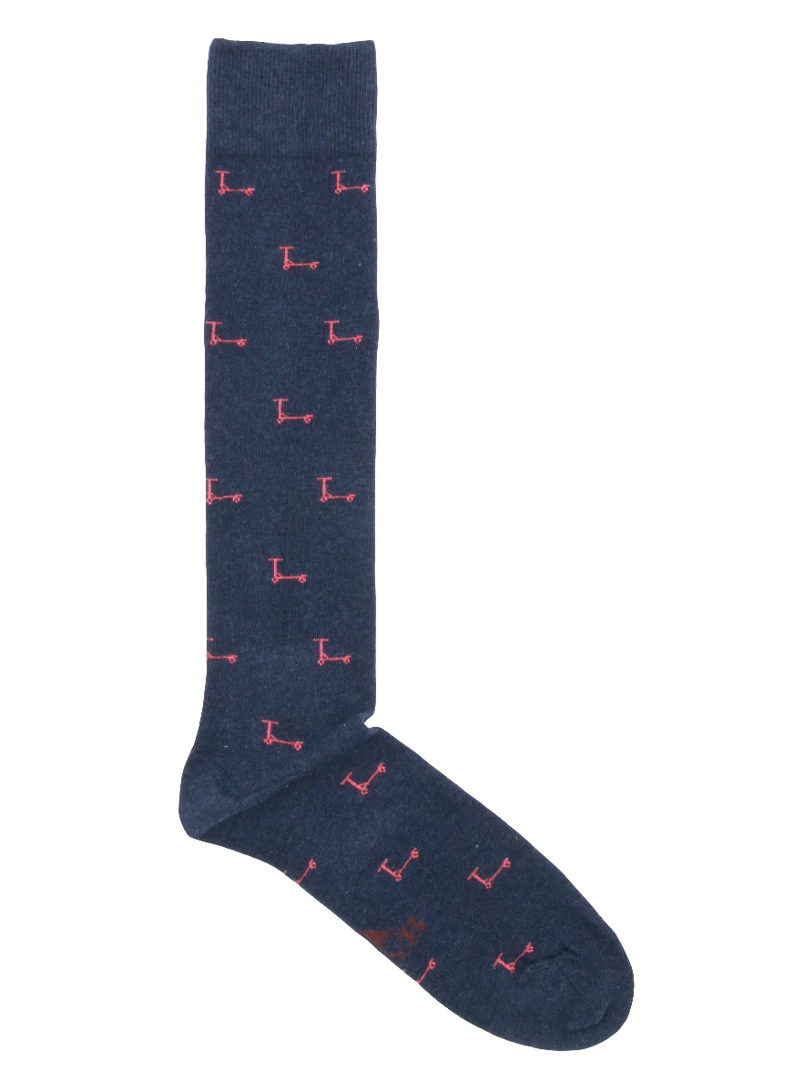 CALCETINES LARGOS PATINETE AZUL MARINO - ROJO - Imagen 2