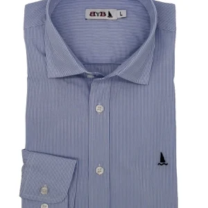 CAMISA RAYAS FINAS AZUL Y BLANCA